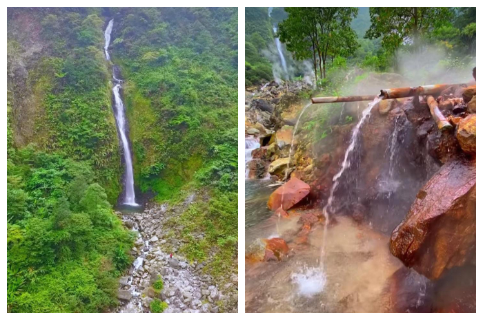 Curug Cikawah yang berada di Desa Ciasmara, Kecamatan Pamijahan, Kabupaten Bogor, Jawa Barat 16810.