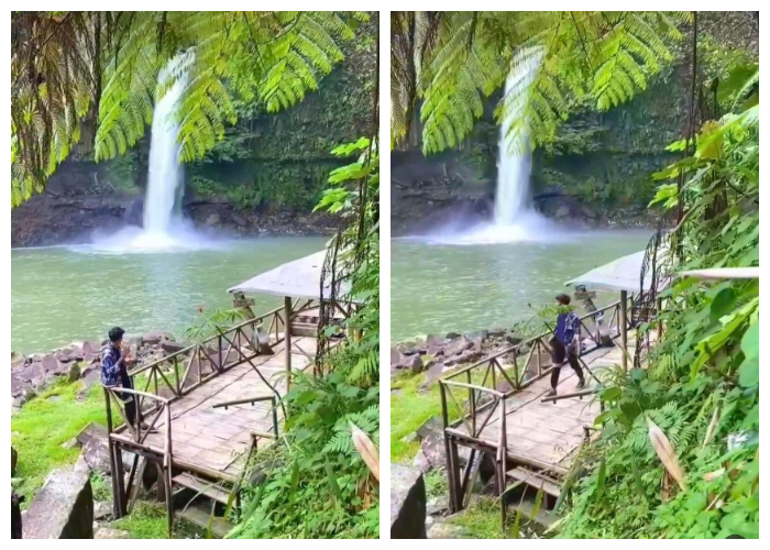 Curug Lontar Bogor yang berlokasi di Desa Karyasari, Kecamatan Leuwiliang, Kabupaten Bogor, Jawa Barat 16640.