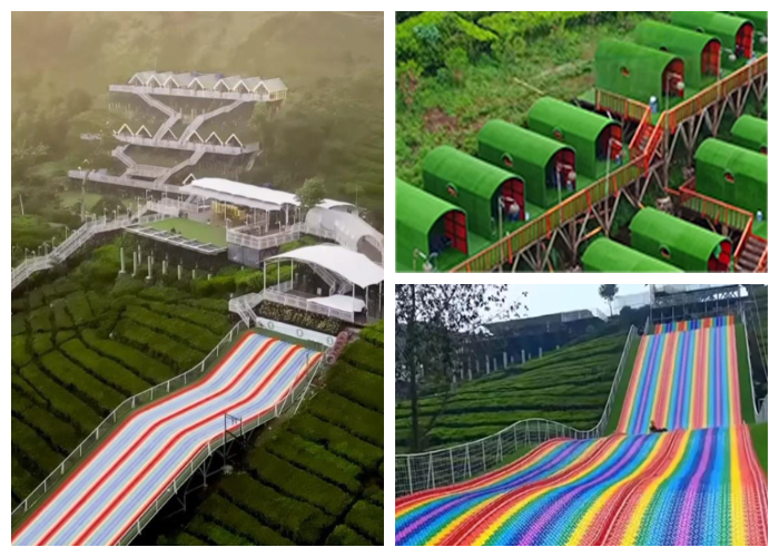Ecopark Curug Tilu Ciwidey, yang berlokasi di Jl. Raya Rancabali KM.01, Desa Patengan, Kecamatan Rancabali, Kabupaten Bandung, Jawa Barat.
