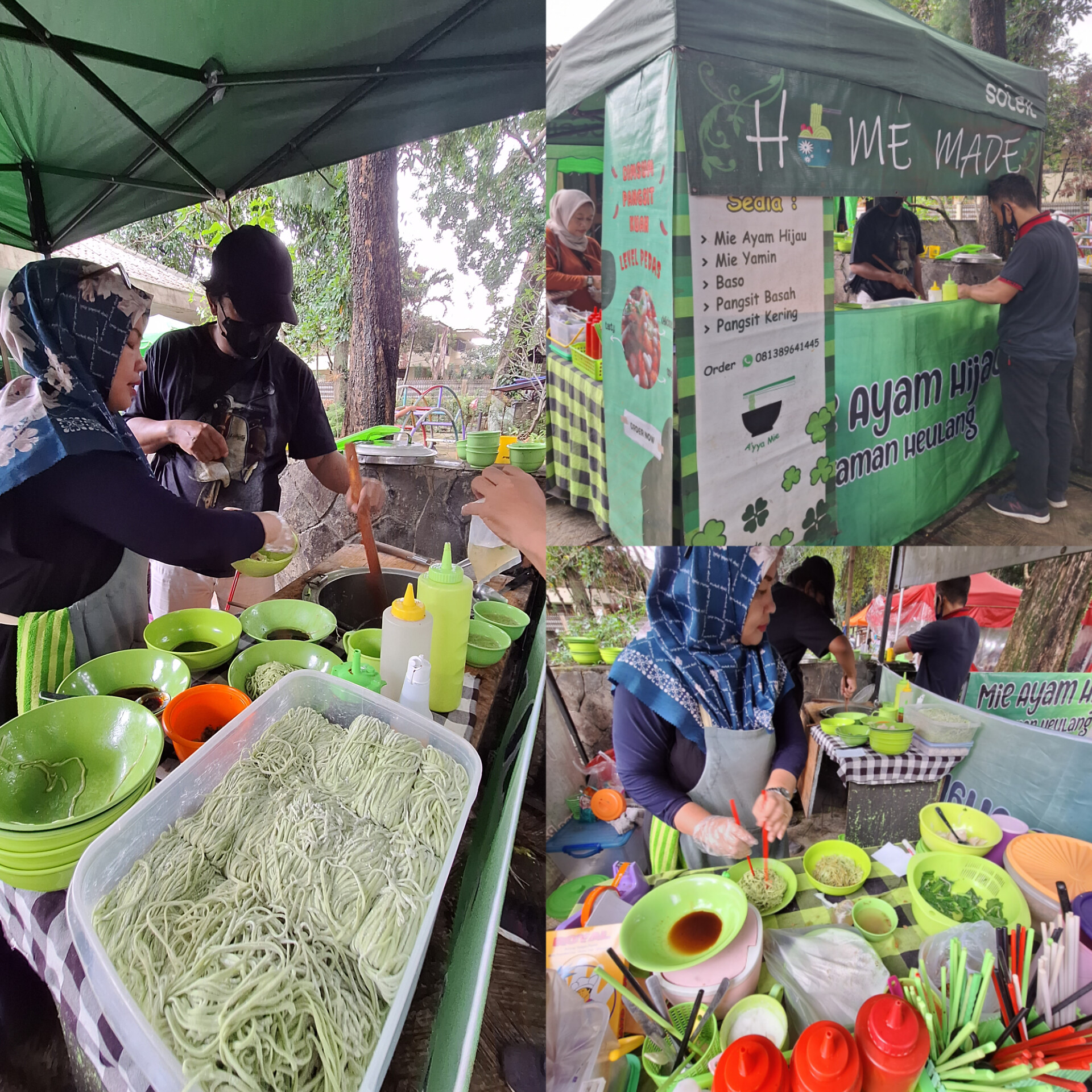 Mie Ayam Hijau di Taman Heulang Kota Bogor