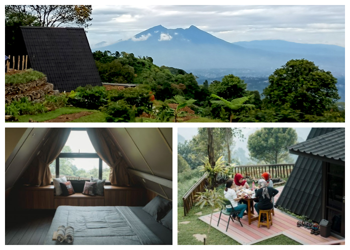 Nebula Glamping yang berlokasi di lerang Gunung Malang, Jl. Prabowo-Cisadon, Desa Bojong Koneng, Kecamatan Babakan Madang, Kabupaten Bogor, Jawa Barat 16810. Foto: nebulaglamping.com