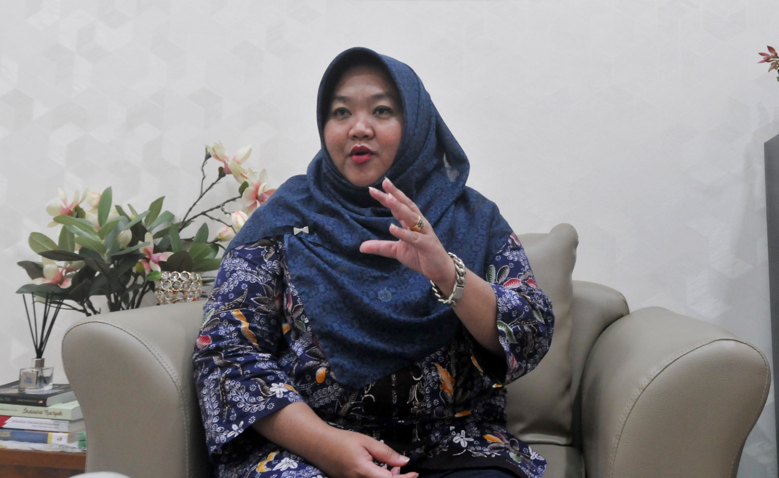 Direktur Utama RSUD Cibinong Bogor dr. Yukie Meistisia mengatakan, Program LARAS adalah sistem kerja yang digunakan untuk mewujudkan pelayanan yang mudah dan cepat. FOTO : HENDI/RADAR BOGOR
