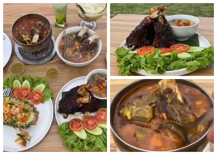 Restoran Sawah Abah Bogor, yang berlokasi di Jalan Lingkar Dramaga No. 16, Kecamatan Dramaga, Kabupaten Bogor, Jawa Barat.
