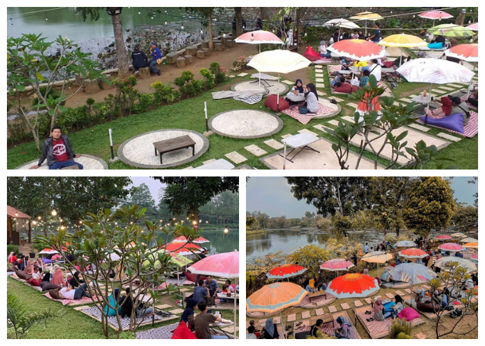 Tepi Danau Resto & Cafe, yang berlokasi di Jalan Alternatif IPB, Kampung Setu Burung, Desa Cikarawang, Kecamatan Dramaga, Kabupaten Bogor.