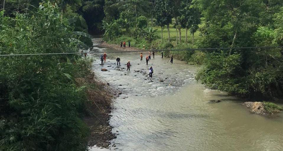 pencarian petani asal Bogor yang hanyut sudah empat hari. IST
