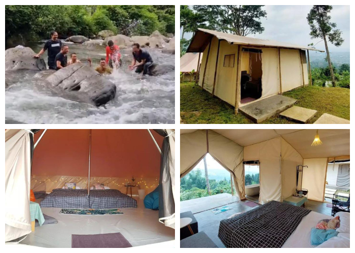 Wildwoods Camp Glamping Puncak, terletak di Kampung Sirimpak, Desa Cilember, Kecamatan Cisarua, Kabupaten Bogor, Jawa Barat.