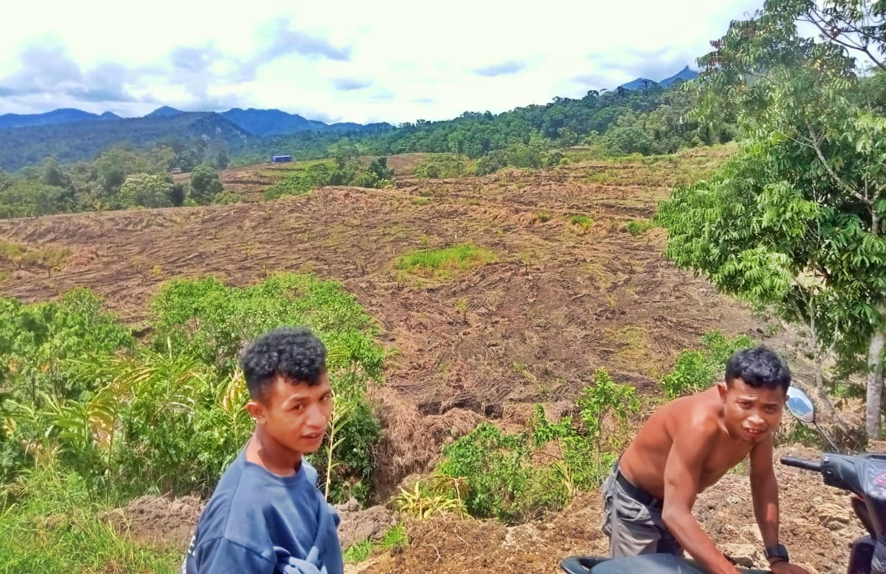 DIGUSUR : Lokasi pekuburan masyarakat adat Ta Barangas yang digusur PT CAS.