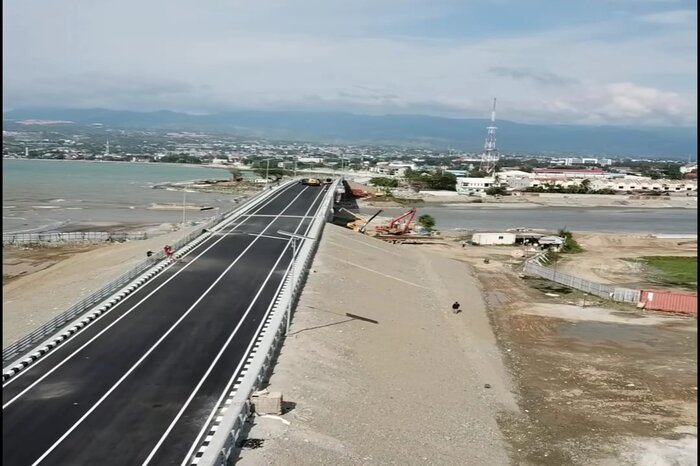 RAMPUNG : Rekonstruksi jembatan IV Palu sudah mencapai 100 persen.