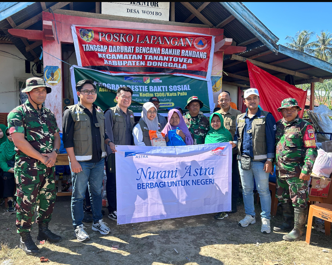 Bantuan ini merupakan bagian dari program sinergi tanggap bencana antara Astra Group dan Kodim 1306 Kota Palu melalui inisiatif program Bestie Baksi Sosial.