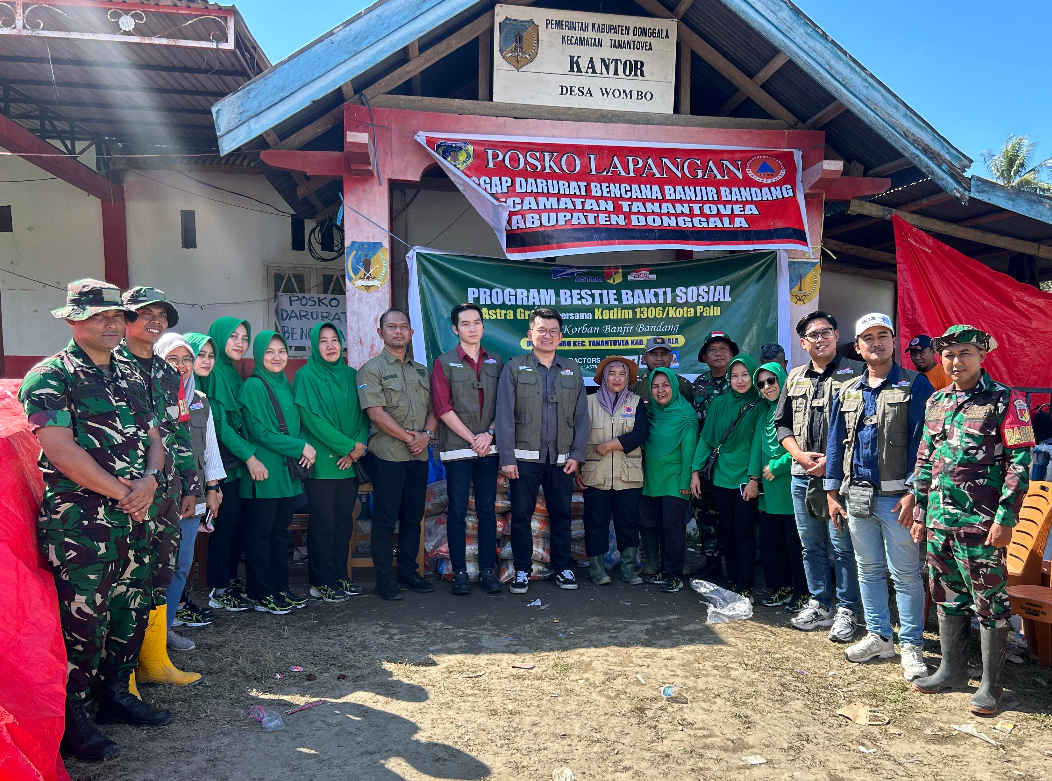 Bantuan ini merupakan bagian dari program sinergi tanggap bencana antara Astra Group dan Kodim 1306 Kota Palu melalui inisiatif program Bestie Baksi Sosial.
