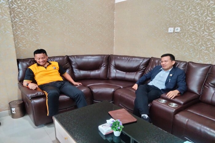 KOORDINASI : Komisioner Komisi Nasional Hak Asasi Manusia (Komnas HAM) Saurlin P Siagian saat berkoordinasi dengan Ditreskrimum Polda Sulteng, belum lama ini.