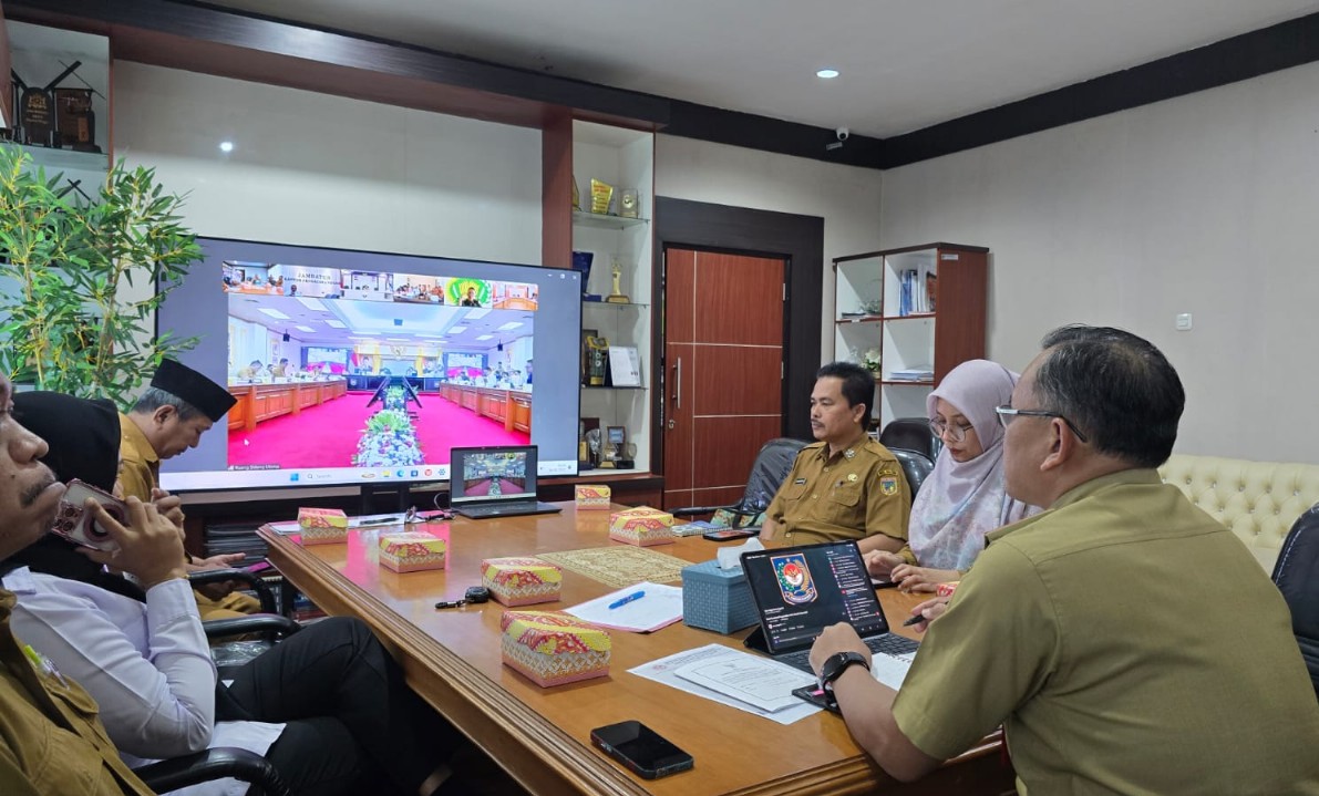 Pemprov Sulteng di Wakili Asisten Perekonomian, Rudi Dewanto ikuti Rakor Inflasi nasional secara daring bersama Kemendagri.