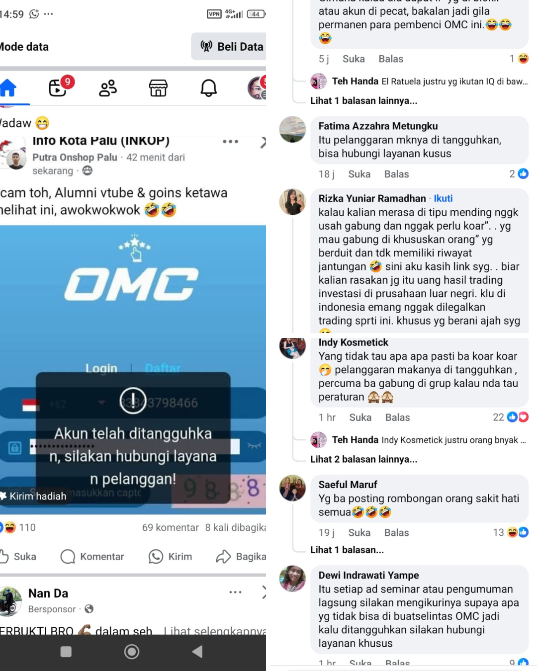 Aplikasi OMC muncul di media sosial sebagai platform investasi daring yang menjanjikan cuan tinggi, namun mulai mendapat sorotan karena akun pengguna ditangguhkan sepihak.