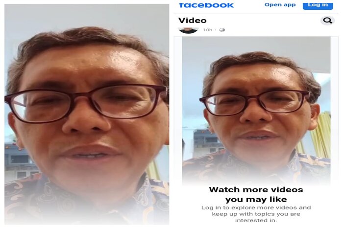 TANGKAPAN LAYAR : Kolase video Kepala kantor OMC Palu yang beredar di Medsos.