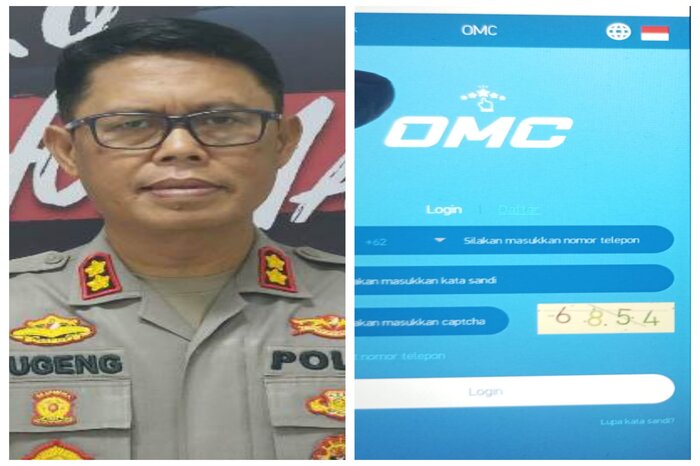 AKAN PERIKSA : Kasubdit Penmas Polda Sulteng, AKBP Sugeng Lestari (kiri). Polisi akan periksa  sejumlah kepala kantor OMC dari beberapa daerah di Sulteng.