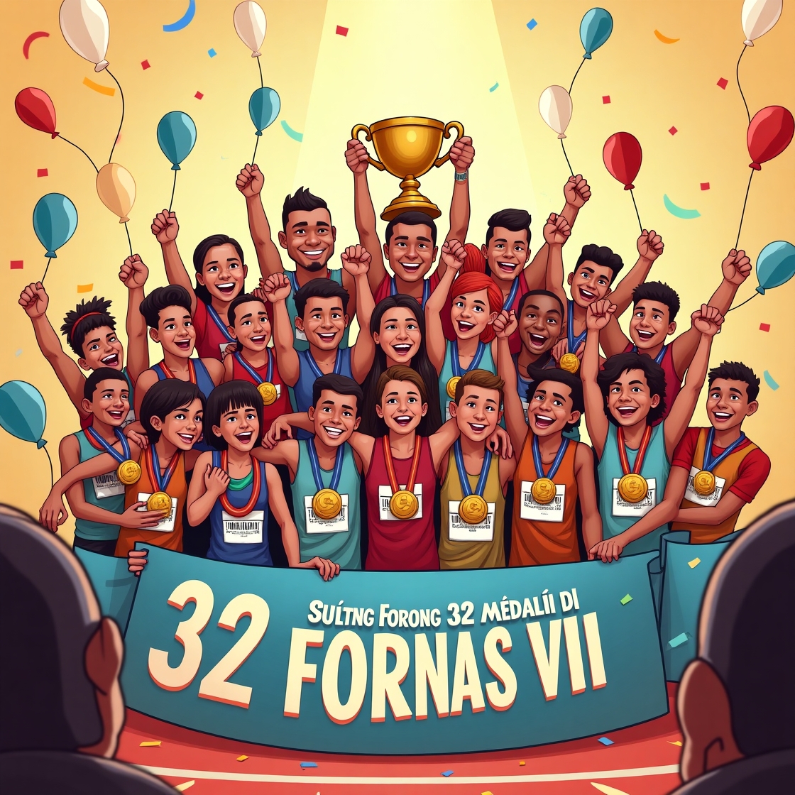 Kontingen Sulteng tampil semangat dalam berbagai cabang di FORNAS VIII 2025.