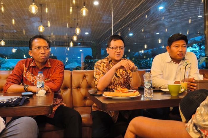 BANK TANAH : Sekretaris Bank Tanah, Jarot Wahyu Wibowo berjanji akan eksis di Kabupaten Sigi.(FOTO : ANGEL SUMBARA/RADAR PALU)