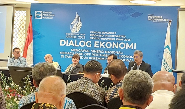 Dialog ekonomi Indonesia yang digagas Apindo di Bandung, Senin 4 Agustus 2025.
