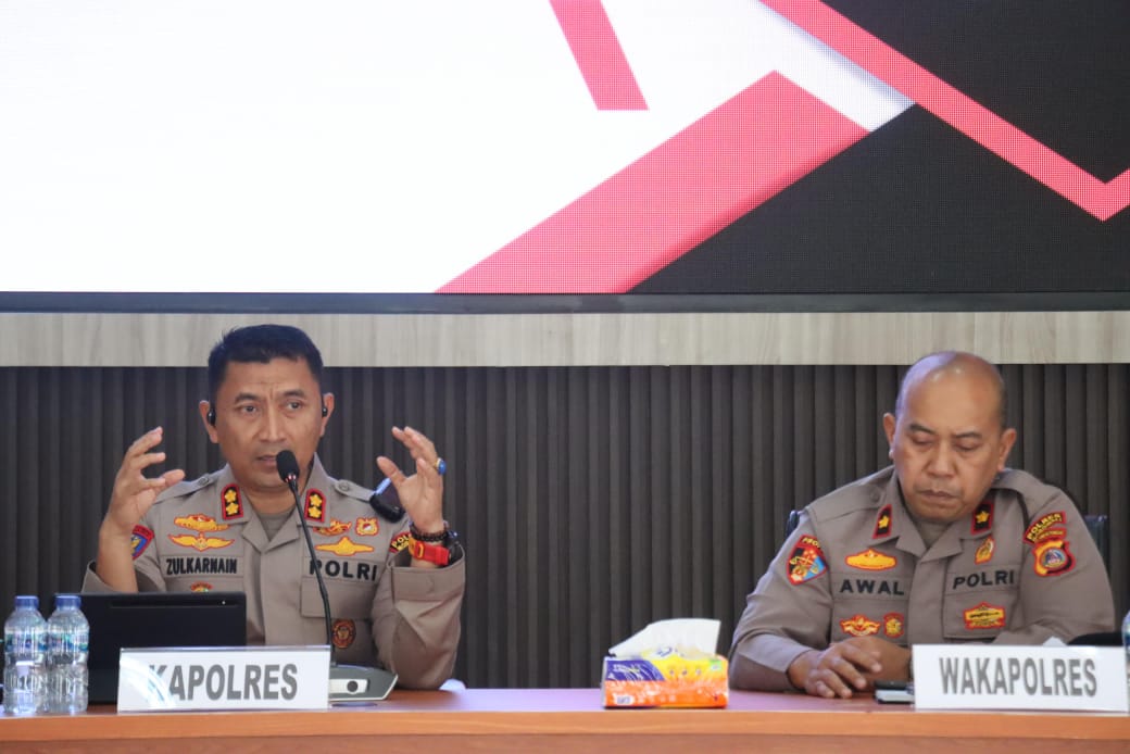RAPAT : Polres Morowali melalui Bagops menggelar rapat GO semester I tahun 2025, Selasa (05/08/2025).(FOTO : SUPRIYONO/RADAR PALU)