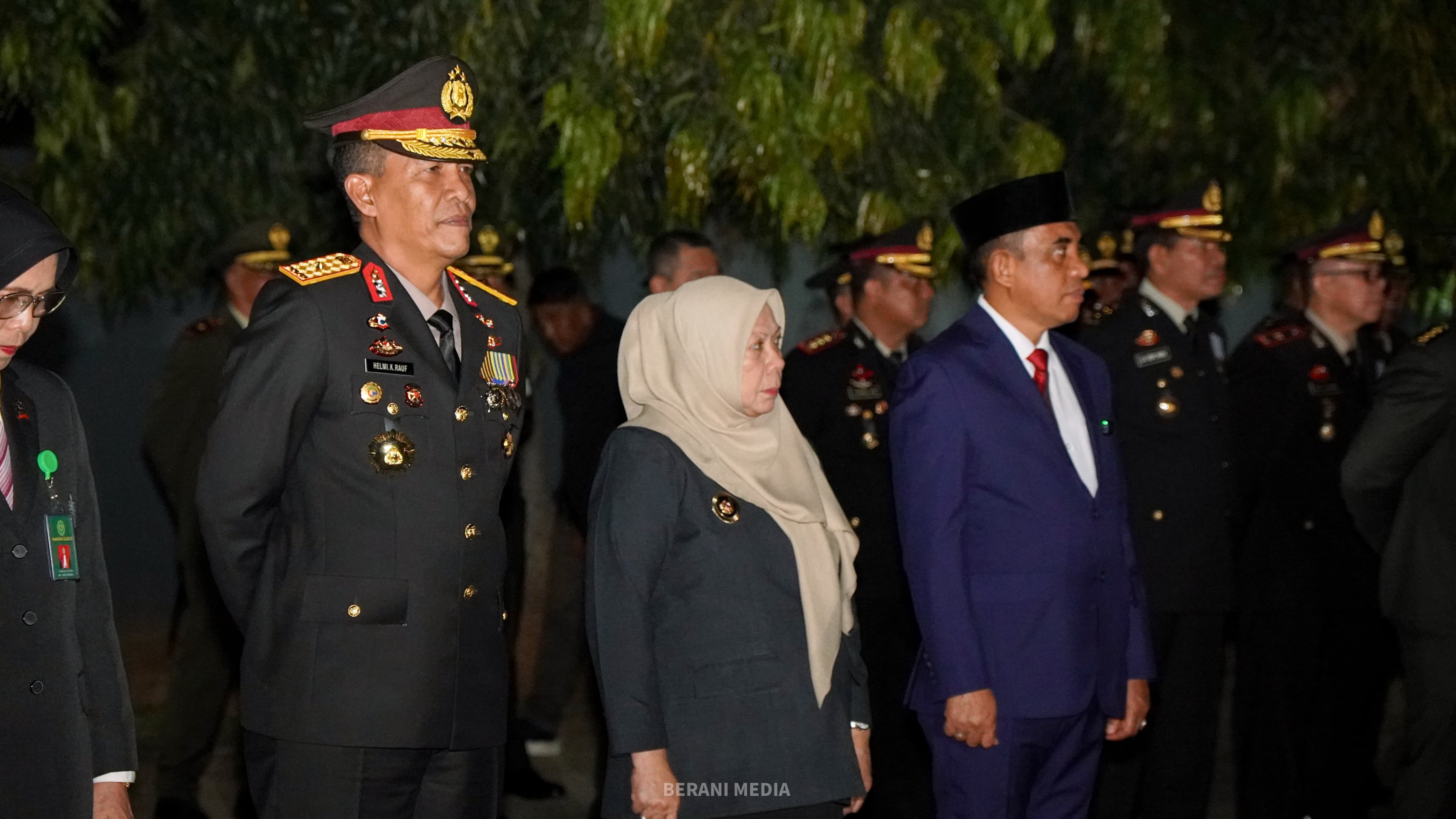 Gubernur Anwar Hafid bersama Forkopimda Sulteng saat mengikuti renungan suci HUT ke-80 RI di TMP Palu.