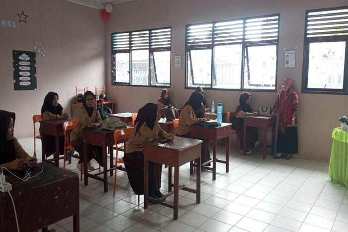BELAJAR : Aktivitas belajar mengajar siswa di SMK Bina Potensi Palu, Kamis (28/8/2025).