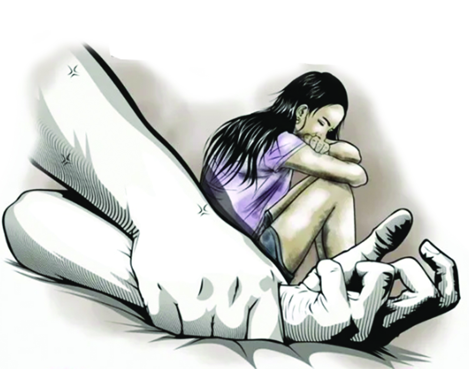 Ilustrasi pelecehan seksual pada anak.