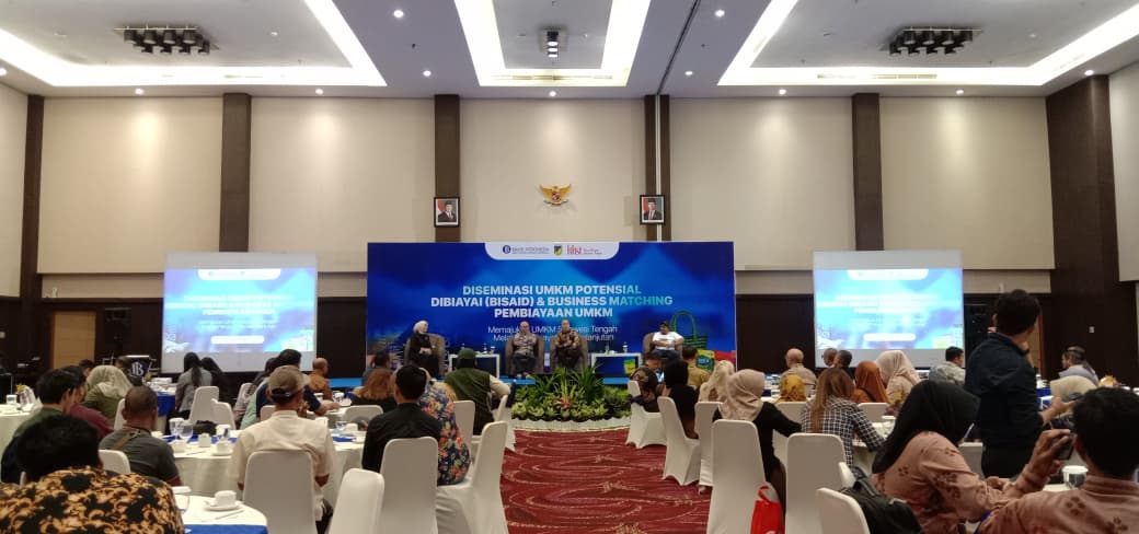 DUKUNG UMKM: Suasana Diseminasi UMKM Potensial Dibiayai dan Business Matching bagi pelaku UMKM pada Senin (22/9/2025).