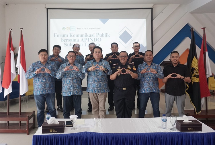 SINERGI : KPPBC Tipe Madya Pabean C Pantoloan audiensi bersama DPP APINDO Sulawesi Tengah di Aula KPPBC Pantoloan, Jumat (10/10/2025).(DOKUMENTASI APINDO SULTENG)