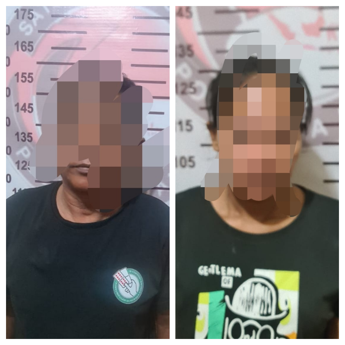DITANGKAP : D (51) dan N (36) saat diamankan personel Satresnarkoba Polresta Palu usai tertangkap memiliki 32 paket sabu.