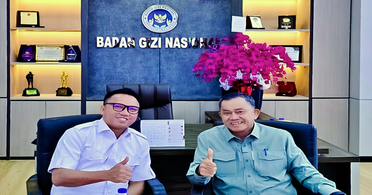 KUNJUNGAN : Wakil Kepala BGN Letjen TNI (Purn) Lodewyk Pusung, menerima kunjungan Bupati Morut Delis Julkarson Hehi di Kantor Pusat BGN, Kamis (16/10/2025).(FOTO: ISTIMEWA/RADAR PALU).