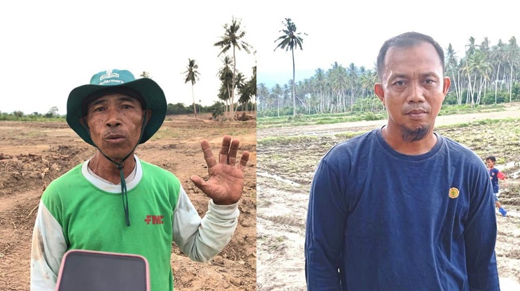 Ketua Kelompok Tani Bunga Padi di Desa Sidondo IV, Kecamatan Sigi Kota, Radiman (Sebelah kiri), dan Ketua Kelompok Tani Tunas Mekar Desa Tulo, Abdul Rahim (Sebelah Kanan).