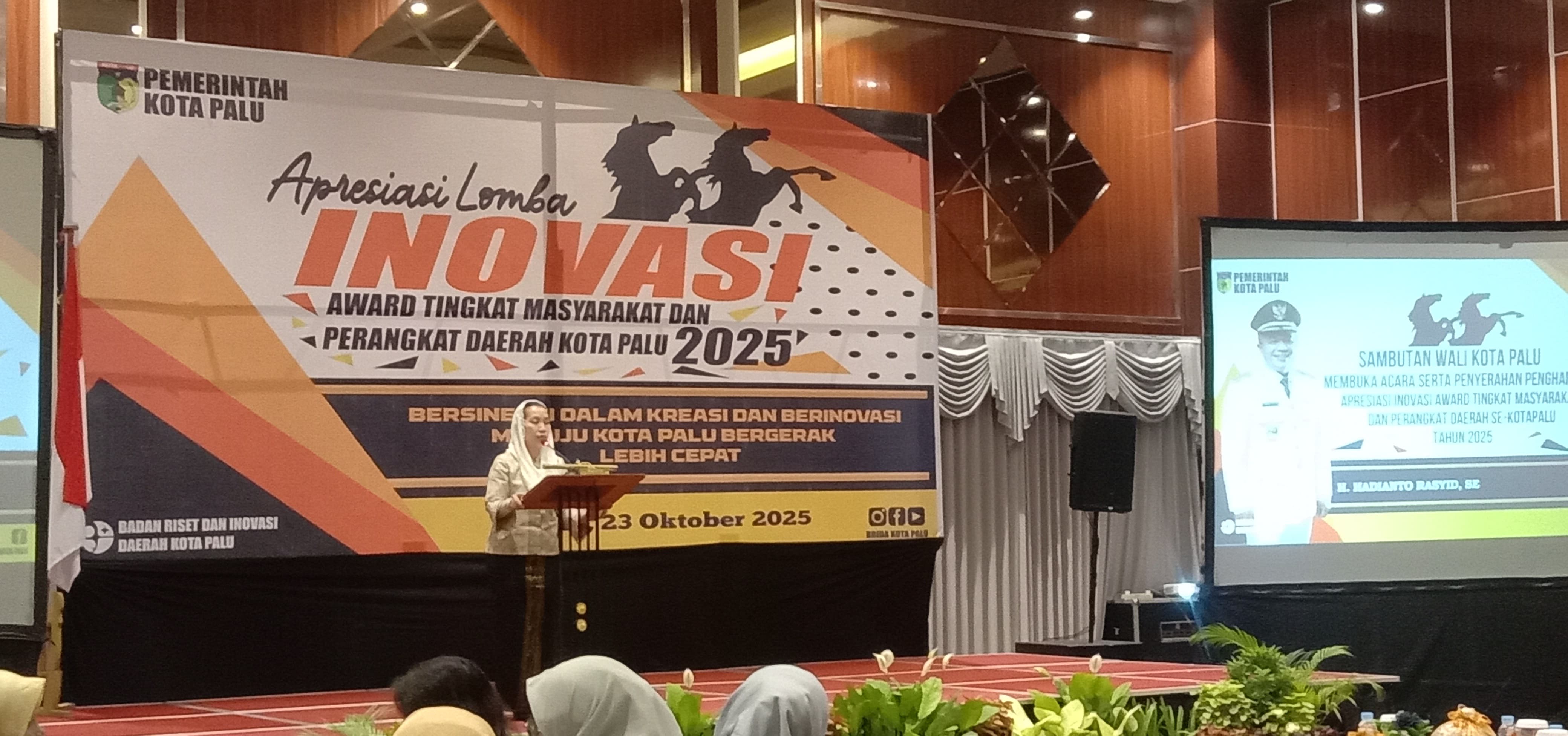 DORONG HAKI UMKM : Kegiatan Apresiasi Inovasi Award Tingkat Kota Palu Tahun 2025, Kamis (23/10/2025).