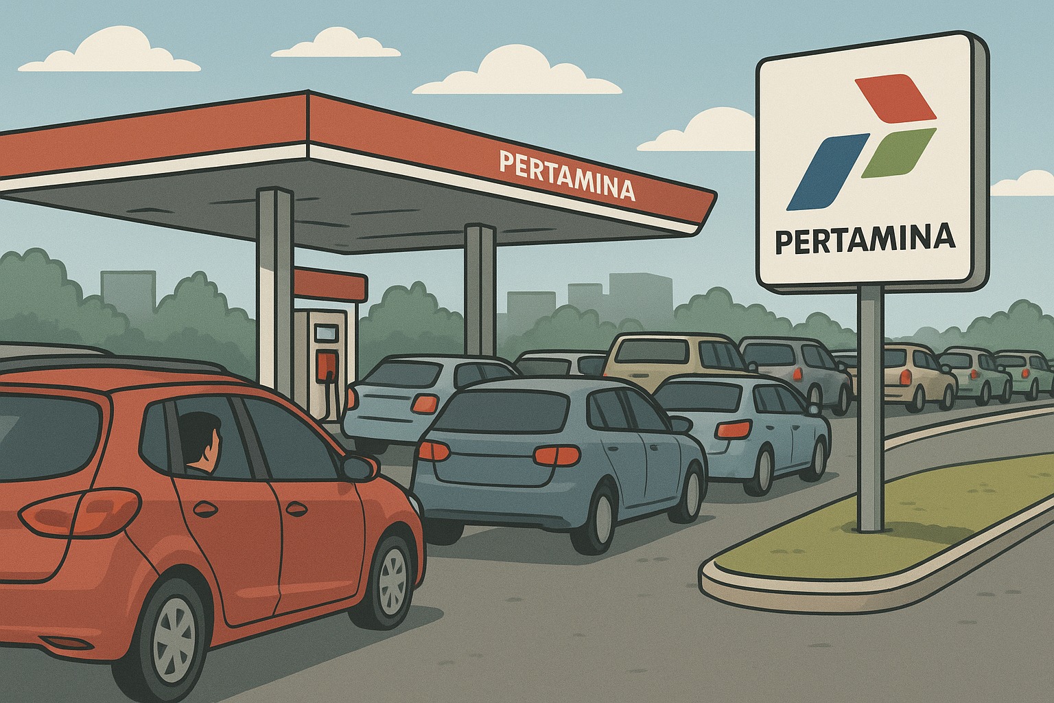 STOK AMAN: Humas Pertamina Regional Sulawesi, Okky, menegaskan  hingga saat ini stok Pertalite untuk wilayah Kota Palu masih dalam kondisi aman dan terpantau normal.