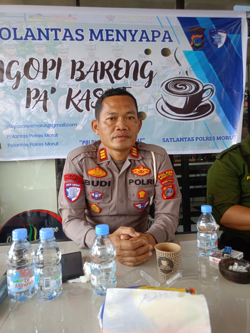 TUNGGU EKSEKUSI : Kasat Lantas Polres Morowali Utara AKP Budi Prasetyo.(FOTO: ILHAM NUSI/RADAR PALU)