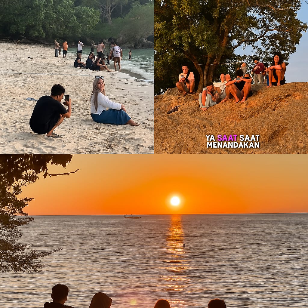 Tangkapan layar dari unggahan Facebook Radar Palu menampilkan panorama senja menakjubkan di Pusat Laut Donggala
