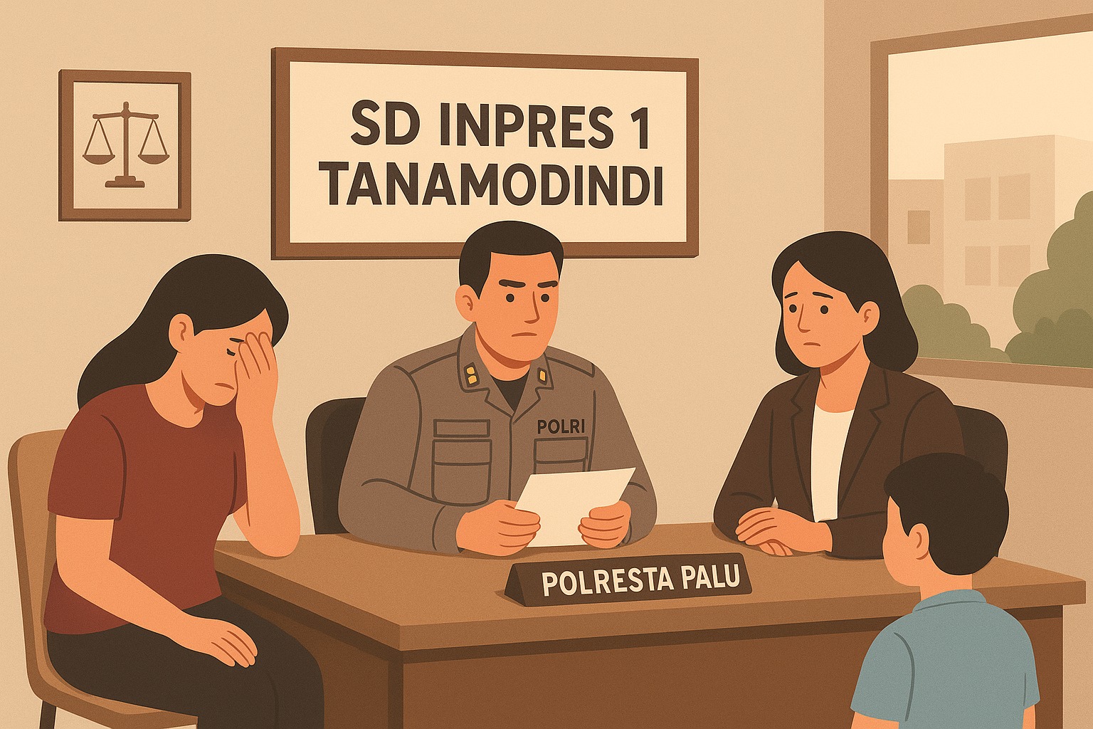 DIDALAMI POLISI: Ilustrasi pelaporan kasus dugaan kekerasan anak di SD Inpres1 Tanamodindi. Polresta Palu mengaku tengah mendalami kasus ini.