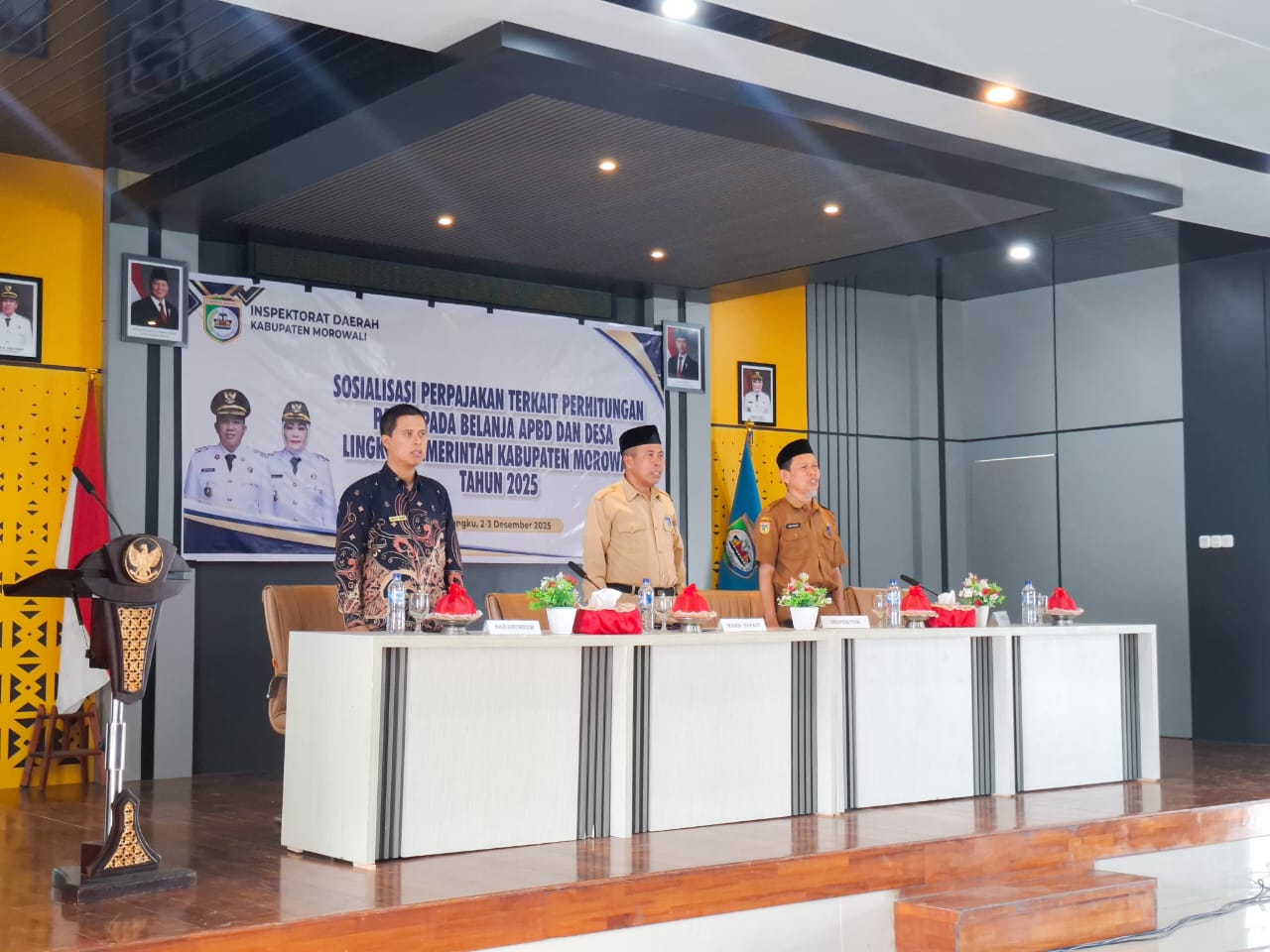 PENINGKATAN: Inspektorat Morowali, sosialisasi perpajakan APBD dan Desa, Selasa (2/12/2025).(FOTO: SUPRIYONO/RADAR PALU).