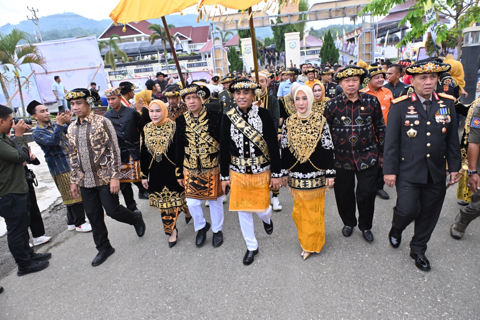 Suasana upacara HUT Morowali ke-26 yang dipimpin Gubernur Sulteng Anwar Hafid.