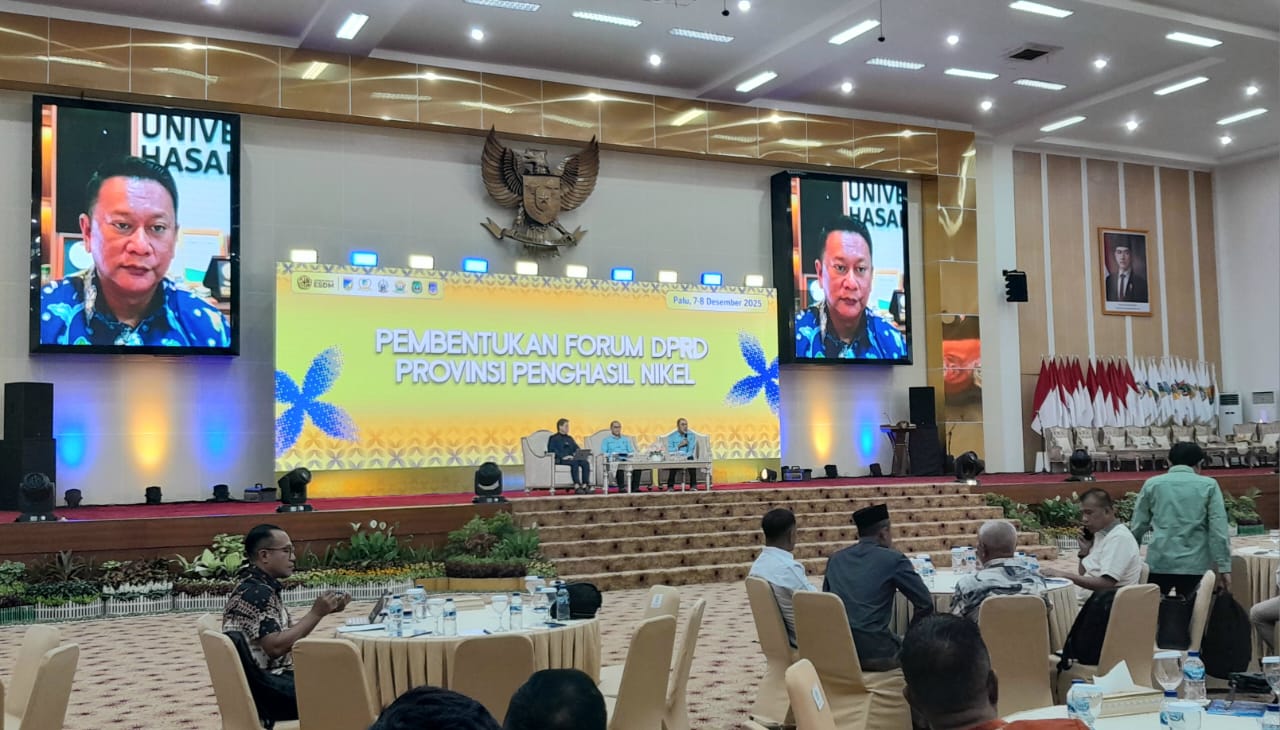 Kegiatan pembentukan Forum DPRD Provinsi Penghasil Nikel, di DPRD Sulteng, Senin (8/12/2025)&nbsp;