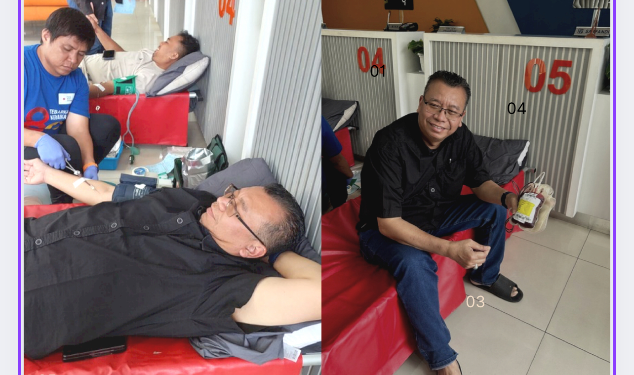 Pimpinan Cabang BRI Palu Budi Prastiyanto ikut serta melakukan donor darah di kegiatan HUT ke-130 BRI