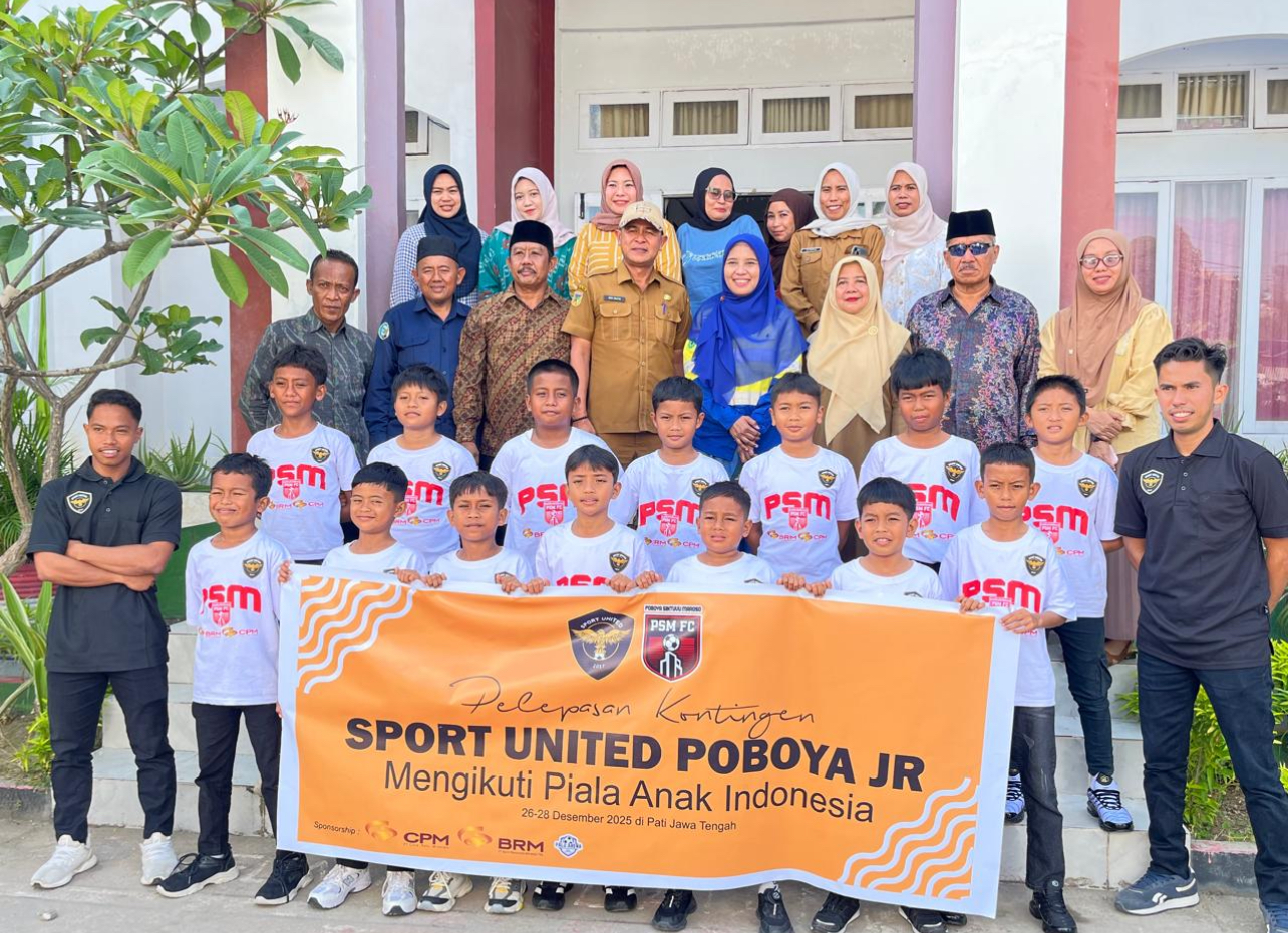 Pelepasan tim Sport United Poboya Junior yang akan berlaga di ajang Piala Anak Indonesia 2025 yang akan digelar pada 26&ndash;28 Desember 2025 di Kabupaten Pati, Jawa Tengah.