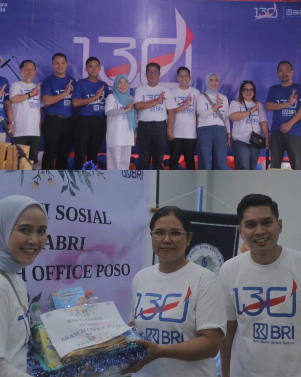 Karyawan BRI Cabang Poso bersama masyarakat dan Forkopimda mengikuti jalan santai dalam rangka HUT ke-130 BRI sebagai wujud kepedulian sosial dan kebersamaan.
