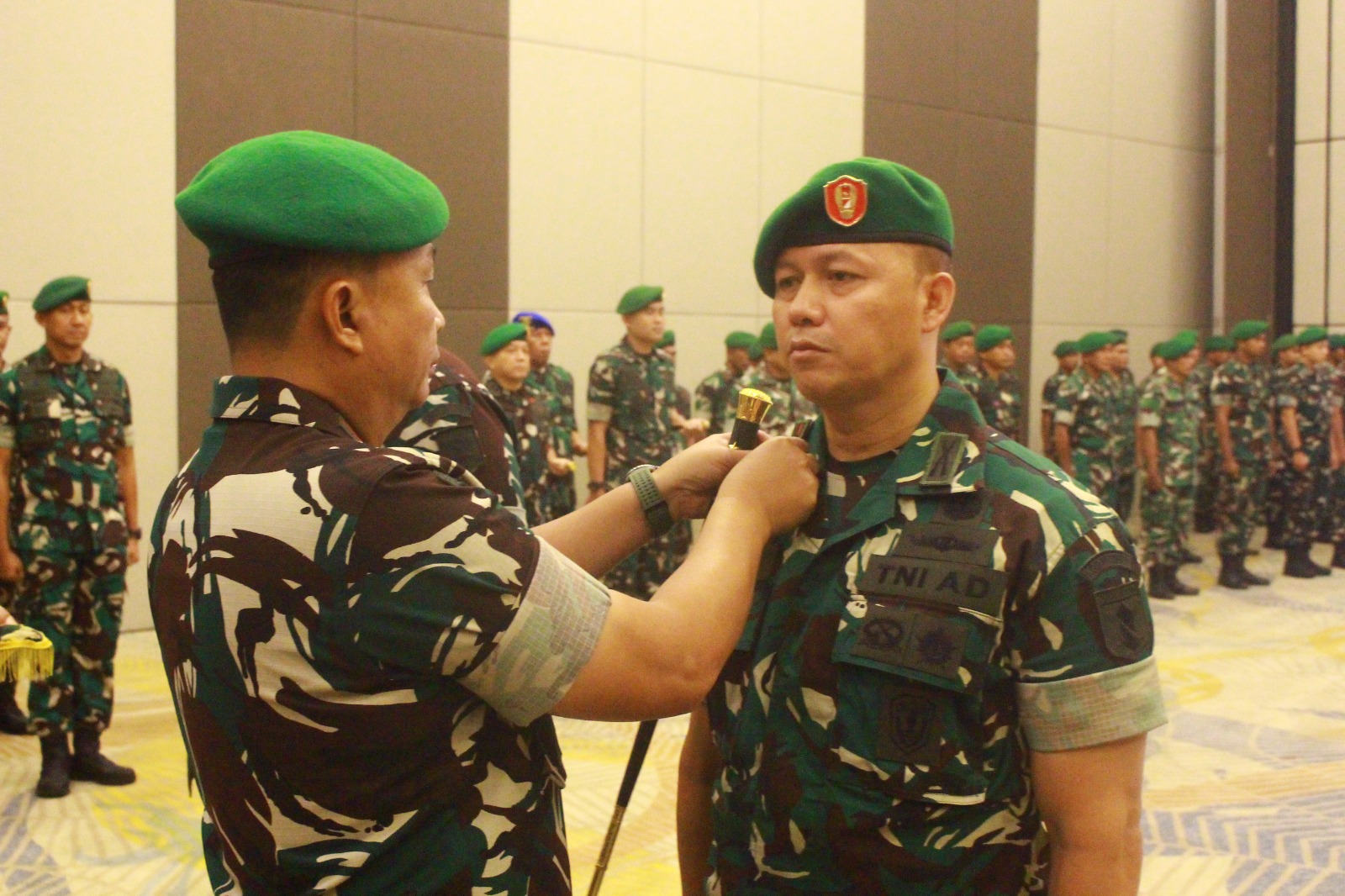 SERTIJAB: Danrem 132 Tadulako Pimpin Sertijab Dandim 1308 Banggai.(FOTO: NENDRA PRASETYA/RADAR PALU).