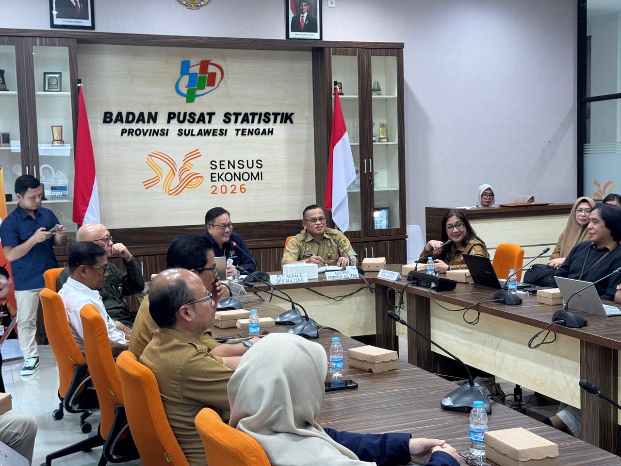 Rilis Berita Resmi Statistik BPS Sulawesi Tengah yang dihadiri Pemprov Sulteng dan pemangku kepentingan ekonomi, Senin (5/1/2026).