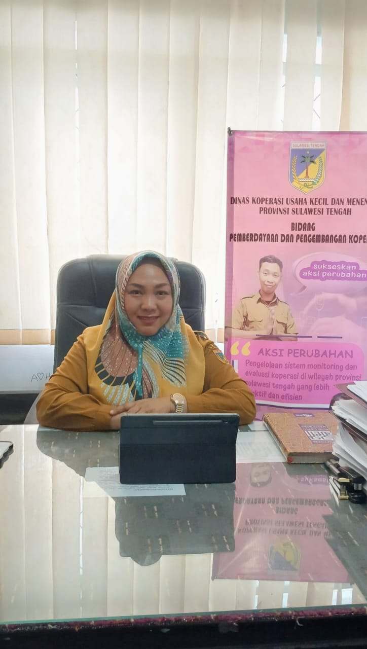 Kepala Bidang Pemberdayaan dan Pengembangan Koperasi Dinas Koperasi dan UKM Sulawesi Tengah, Henny Anggraini.