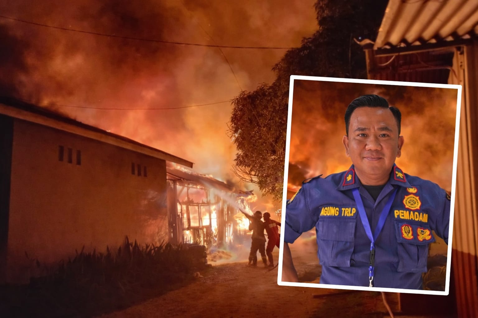 Kepala Seksi Penanggulangan Damkar Kota Palu, Agung Tri P.,/ Dok kebakaran asrama Parigi
