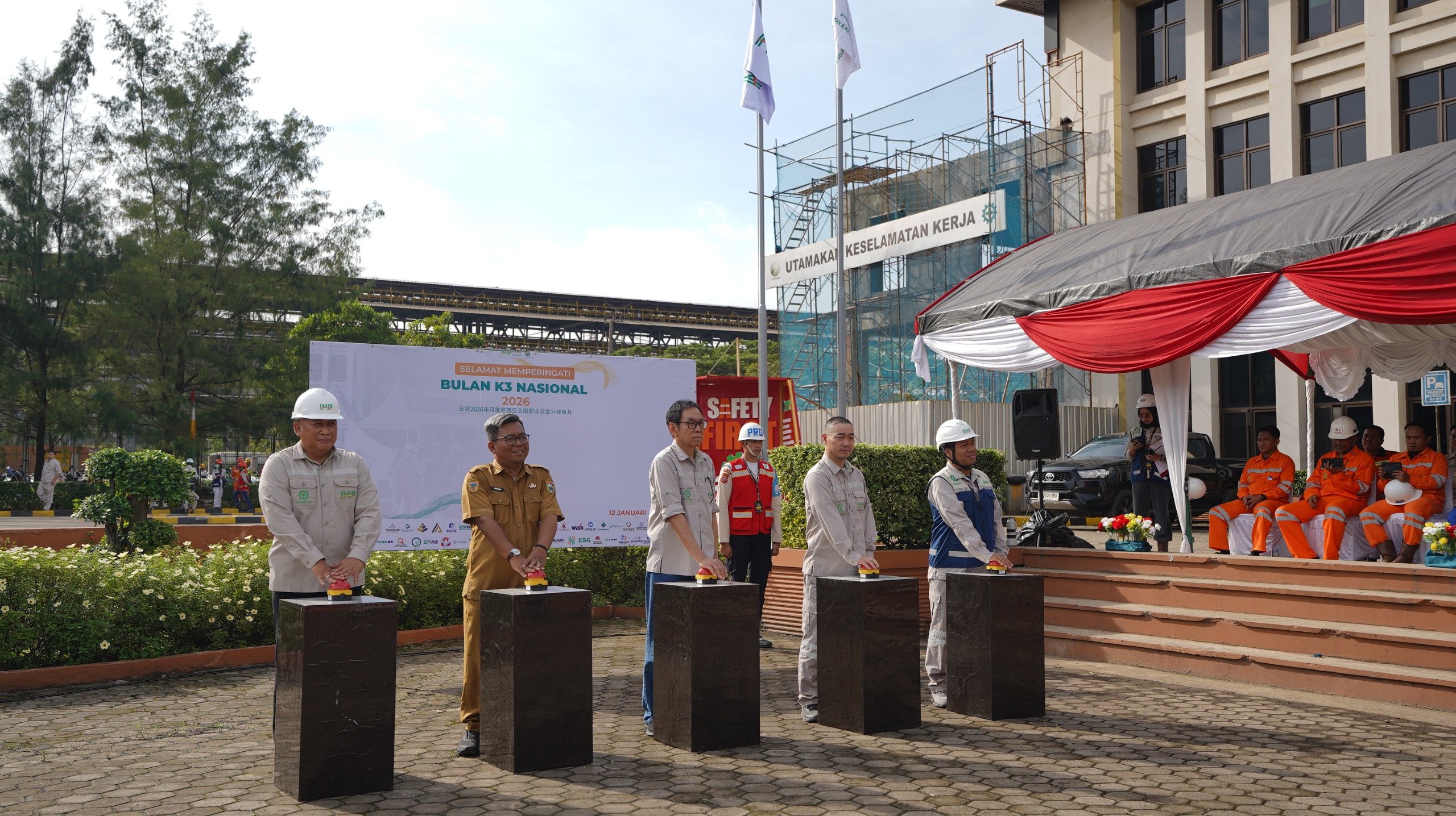 Peringatan Bulan K3 Nasional 2026 di IMIP menjadi momentum penguatan komitmen keselamatan kerja lintas tenant dan mitra industri.