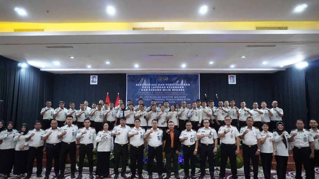 Rekonsiliasi dan Pemutakhiran Data Laporan Keuangan serta Barang Milik Negara (BMN) Semester II Tahun Anggaran 2025, yang digelar di Hotel Sutan Raja Palu, Kamis (22/1/2026).