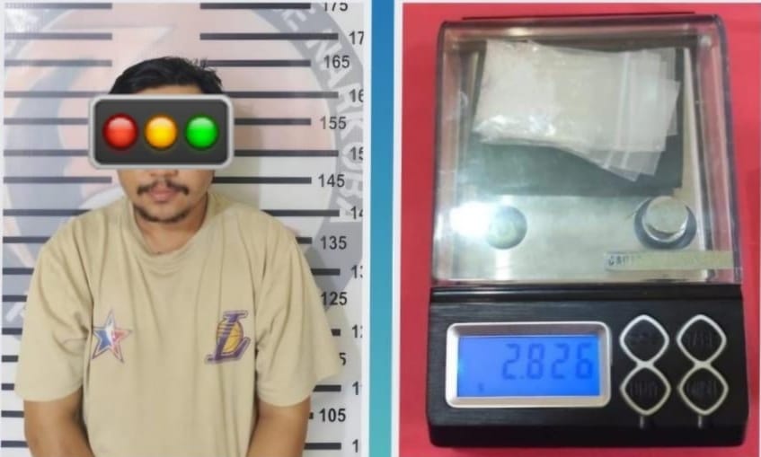 DIAMANAKAN: Tersangka Kasus Narkoba Yang Diamankan Polisi.(FOTO: BUDIYANTO WIHARTO/RADAR PALU).