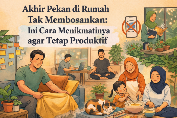 Ilustrasi aktivitas akhir pekan tanpa harus ke tempat wisata